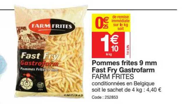 pommes frites 9 mm fast fry gastrofarm farm frites