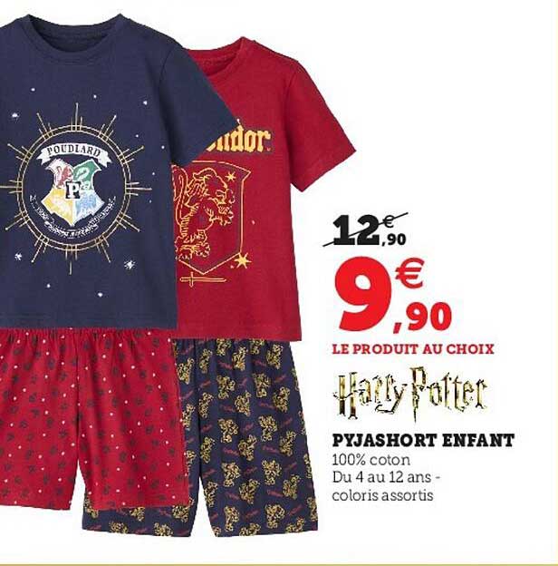 pyjashort enfant harry potter