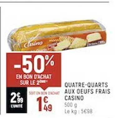 quatre-quarts aux oeufs frais casino