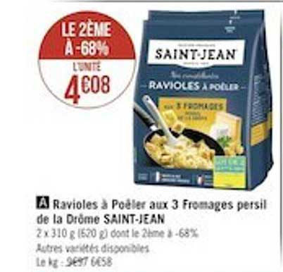 ravioles à poêler aux 3 fromages persil de la drôme saint-jean