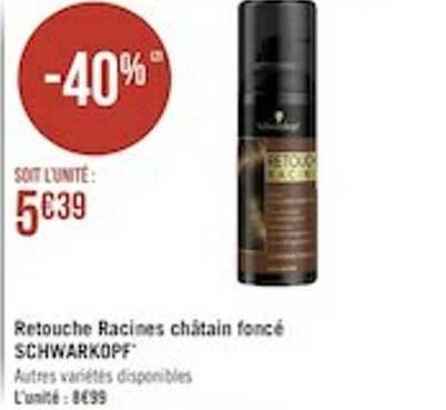retouche racines châtain foncé schwarzkopf