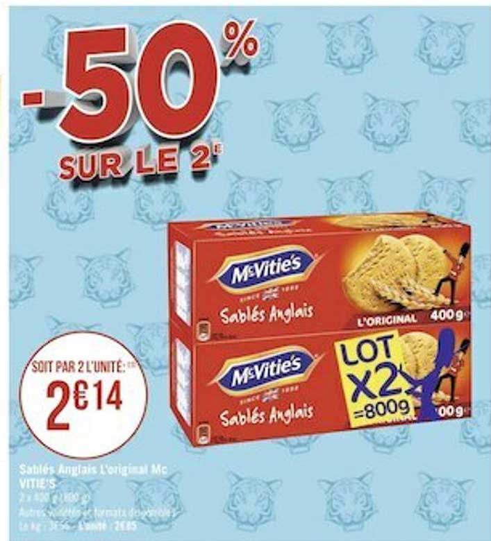 sablés anglais l'original mc vitie's