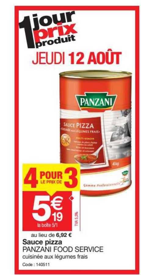 Sauce Pizza Panzani Food Service