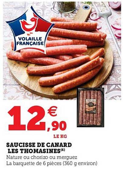 Saucisse De Canard Les Thomasines