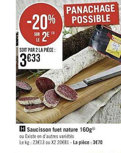 saucisson fuet nature 160g
