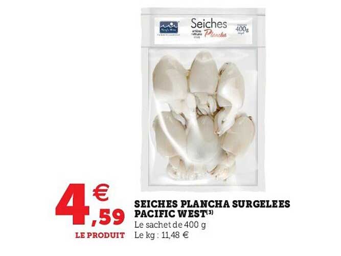 seiches plancha surgelées pacific west