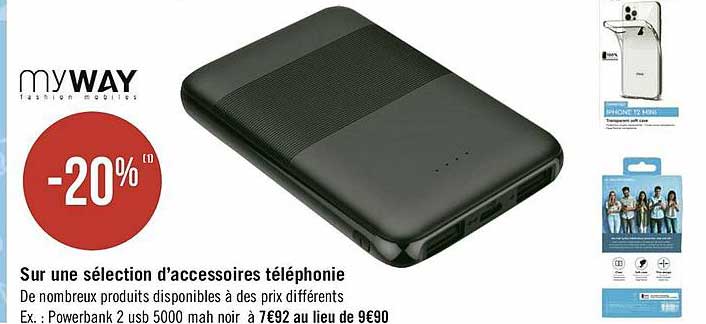 sélection d'accessoires téléphonie myway