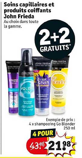 soins capillaires et produits coiffants john frieda