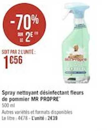 spray nettoyant désinfectant fleurs de pommier mr propre
