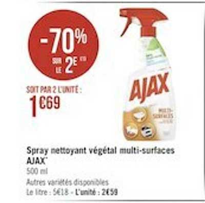 Spray Nettoyant Végétal Multi-surfaces Ajax