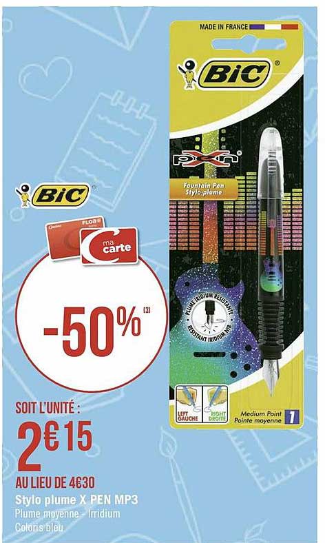 stylo plume x pen mp3 bic