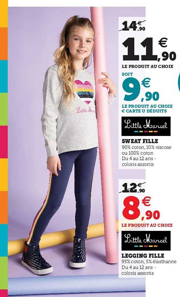 Sweat Fille Little Marcel, Legging Fille Little Marcel