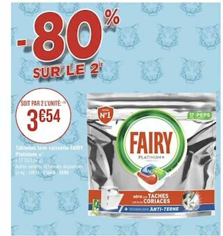 tablette lave vaisselle fairy platinium