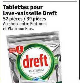 tablettes pour lave-vaisselle dreft