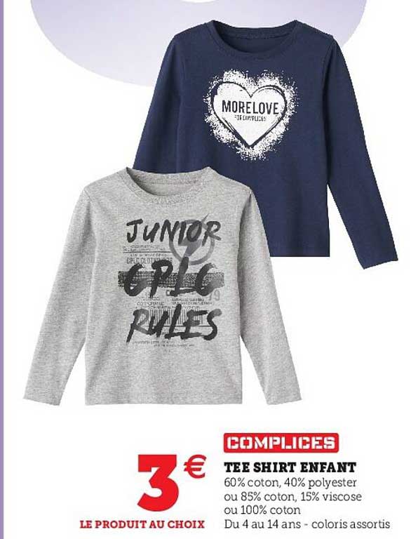 tee-shirt enfant complices