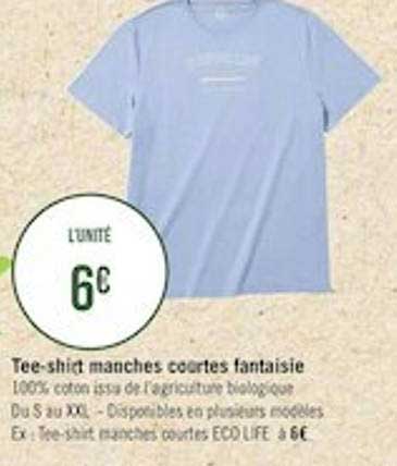 tee-shirt manches courtes fantaisie