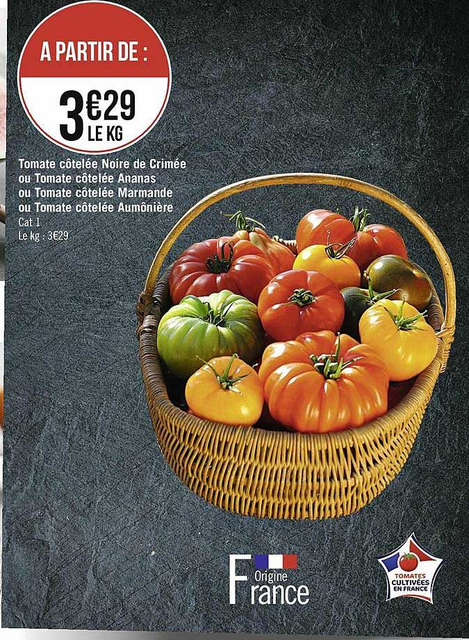 tomate côtelée noire de crimée ou tomate côtelée ananas ou tomate côtelée marmande ou tomate côtelée aumônière