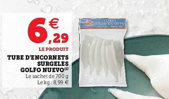 tube d'encornets surgelés golfo nuevo