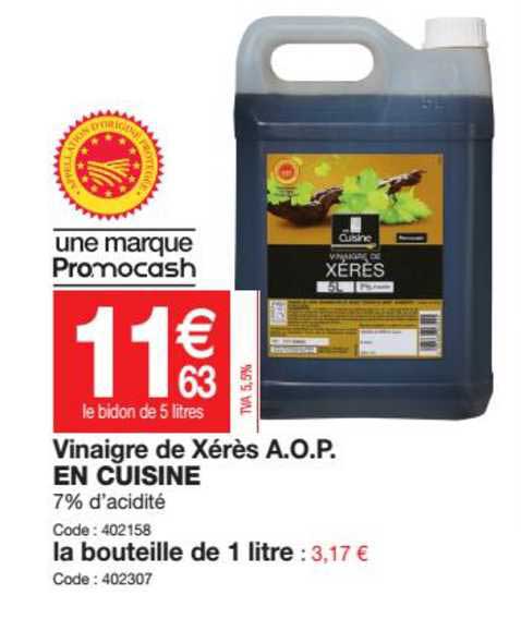 vinaigre de xérès a.o.p. en cuisine
