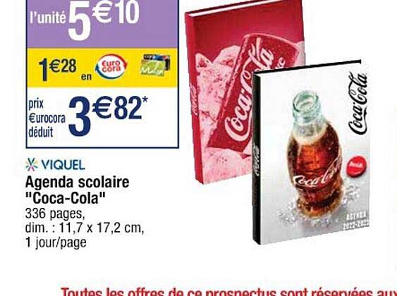 agenda scolaire "coca-cola" viquel