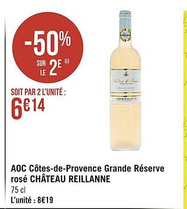 aoc côtes-de-provence grande réserve rosé château reillanne