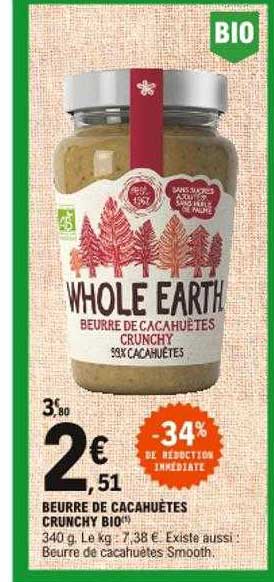 Beurre De Cacahuètes Crunchy Bio