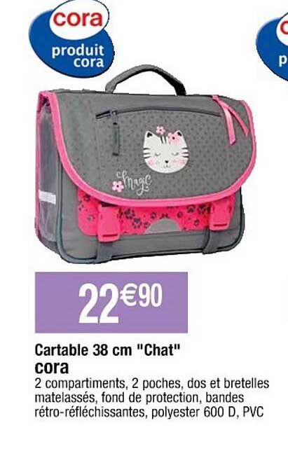 Cartable 38 Cm "chat" Cora
