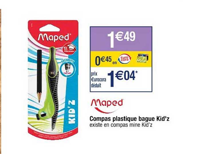 compas plastique bague kid'z maped