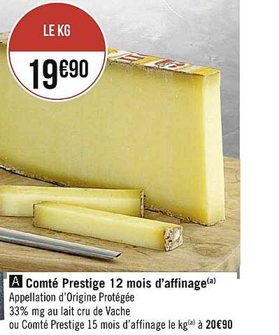 comté prestige 12 mois d'affinage