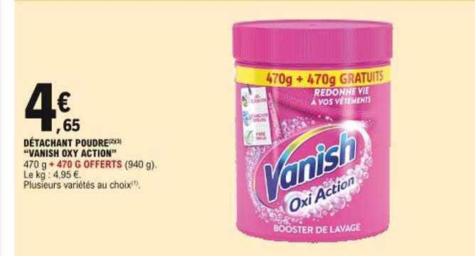 détachant poudre "vanish oxy action"