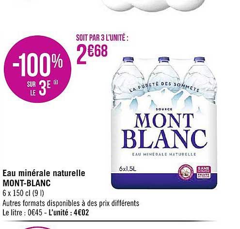 eau minérale naturelle mont-blanc