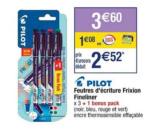 Feutres D'écriture Frixion Fineliner Pilot