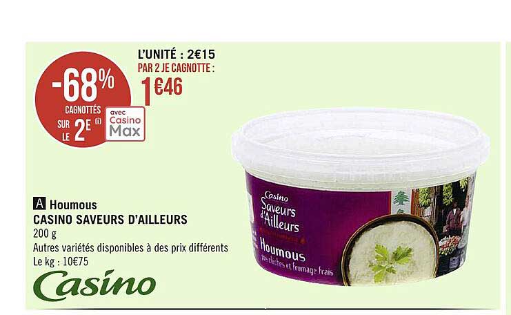 houmous casino saveurs d'ailleurs