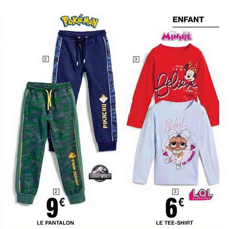 le pantalon, le tee-shirt
