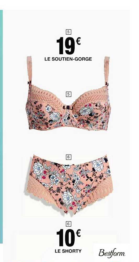 le soutien-gorge, le shorty bestform