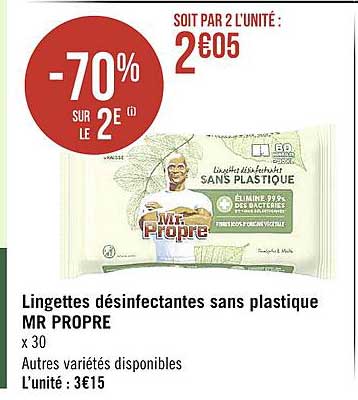 lingettes désinfectantes sans plastique mr propre