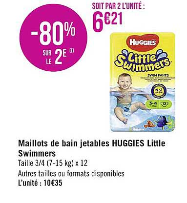 maillots de bain jetables huggies little swimmers