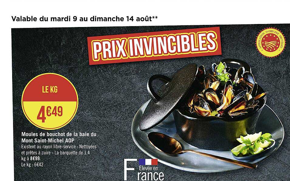 moules de bouchot de la baie du mont saint-michel aop