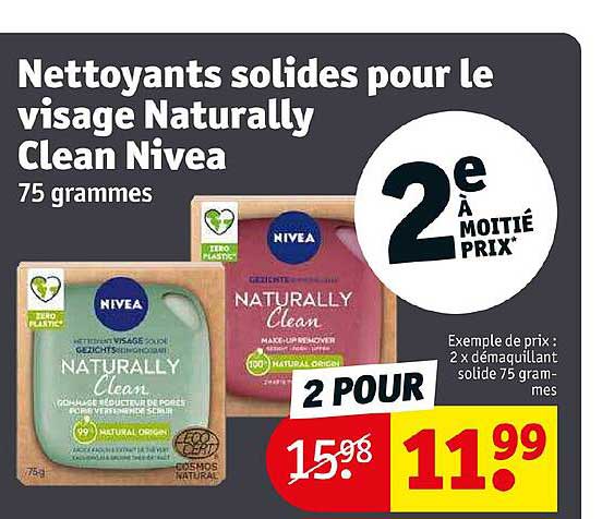 nettoyants solides pour le visage naturally clean nivea