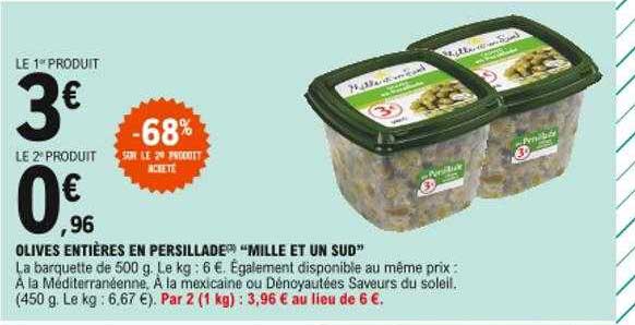 olives entières en persillade "mille et un sud"