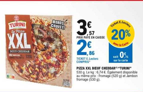 Pizza Xxl Boeuf Cheddar "turini"