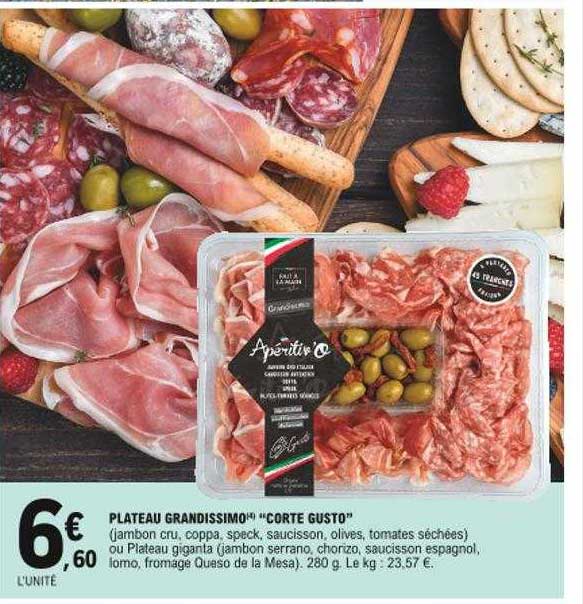 plateau grandissimo "corte gusto"