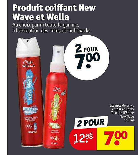 produits coiffant new wave et wella