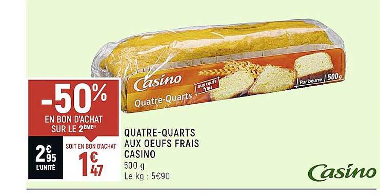 quatre-quarts aux oeufs frais casino