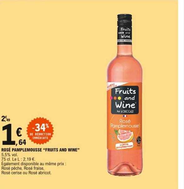 Rosé Pamplemousse "fruits And Wine"