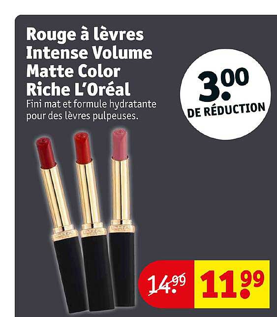 rouge à lèvres intense volume matte color riche l'oréal