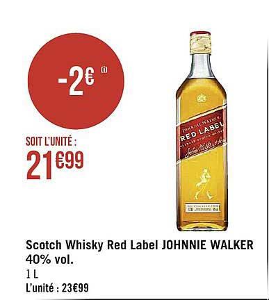 scotch whisky red label johnnie walker 40% vol.