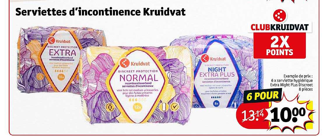 Serviettes D'incontinence Kruidvat