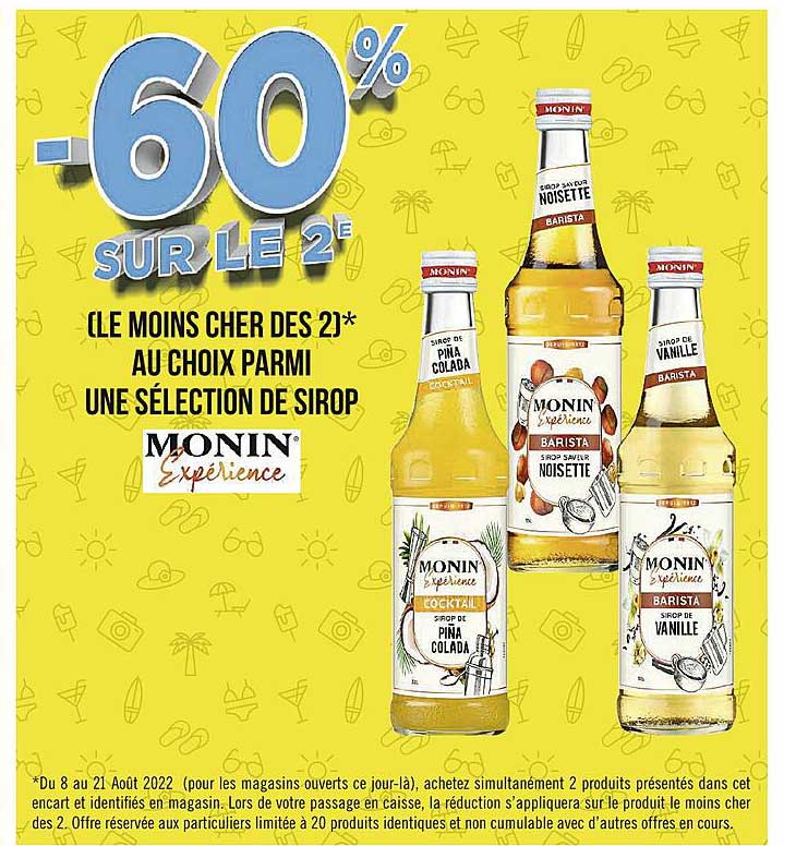 sirop monin expérience