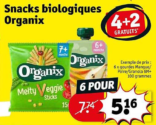 Snacks Biologiques Organix